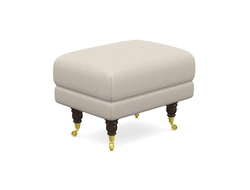 Alwinton Extra Small Footstool in Two Tone Plain Biscuit